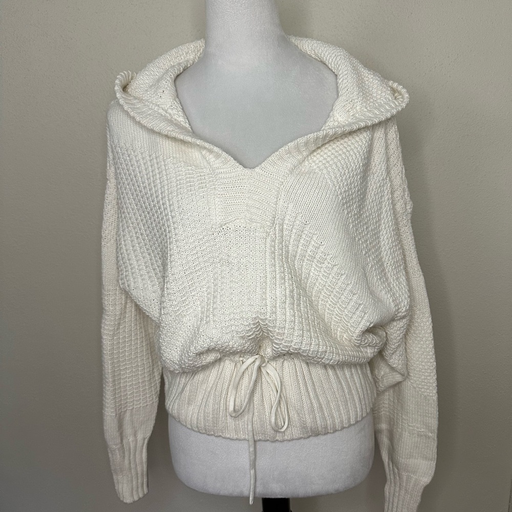 Z Supply V-Neck cotton Sweater - Cream